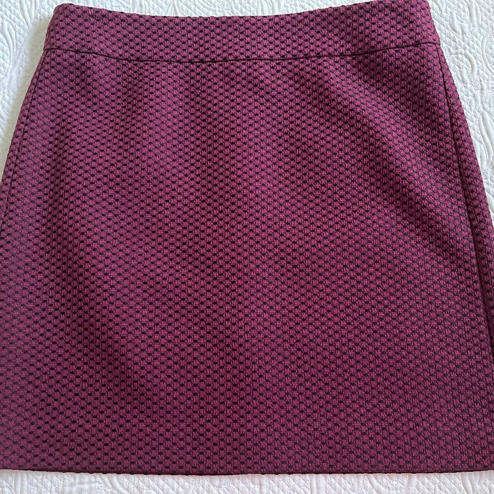 Cranberry and Black Loft Outlet Skirt